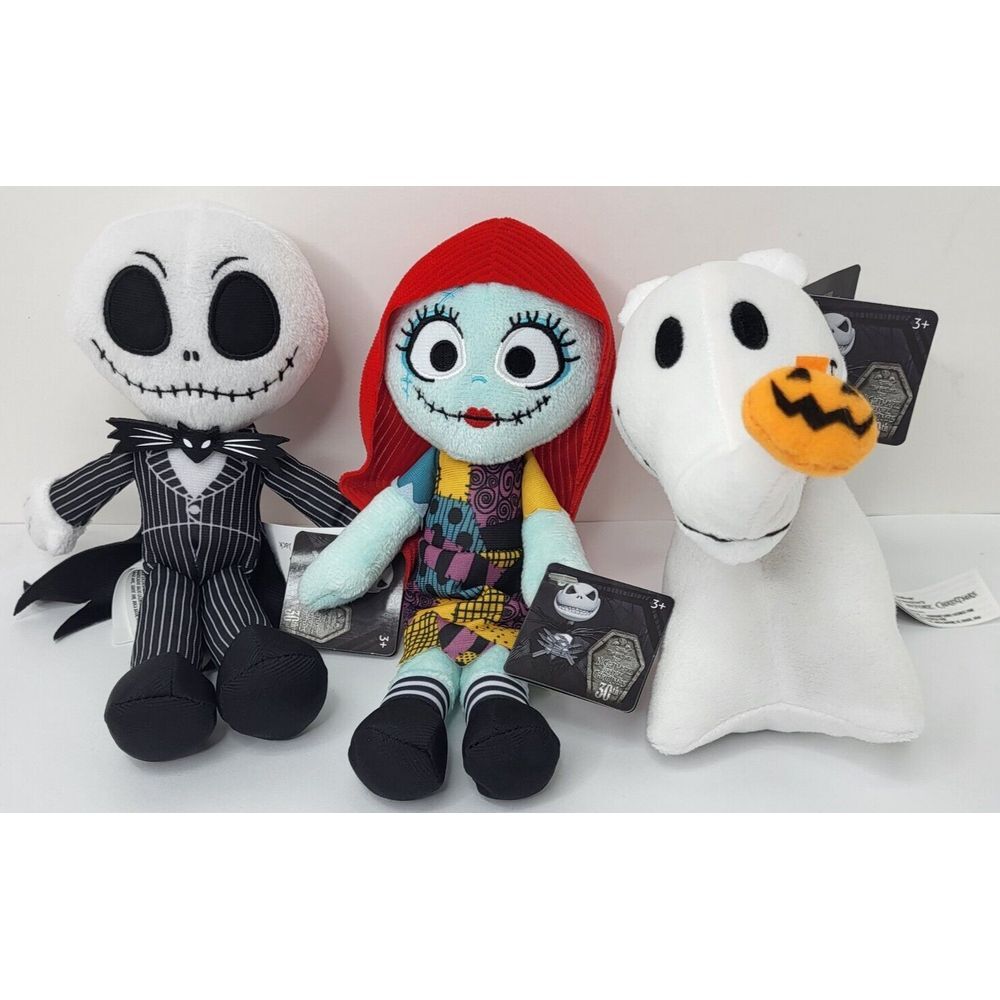 New Disney The‎ Nightmare Before Christmas Jack Sally Zero Plush Set of 3 Plush